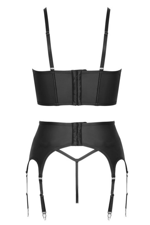Wetlook-Bustier-Set