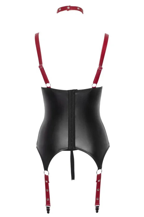 Guêpière wetlook ouverte par Cottelli lingerie