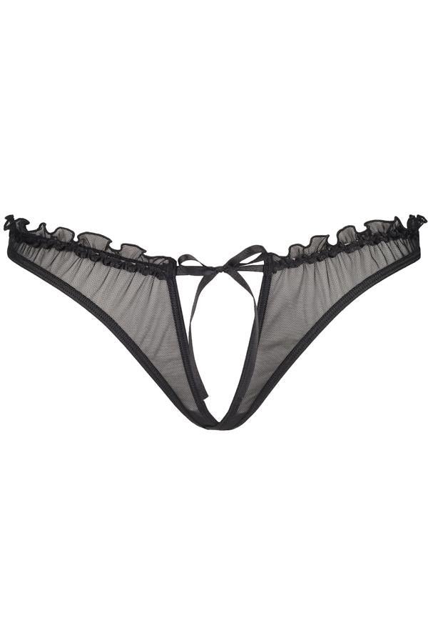 Slip mit offenem Rücken, Anthrazit V-6458