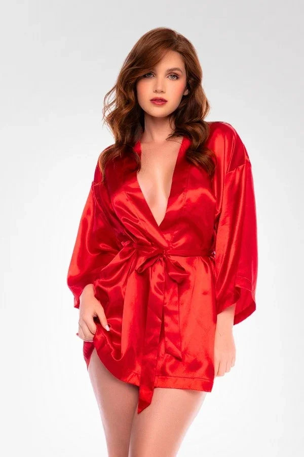 Déshabillé satiné court par Mapalé lingerie