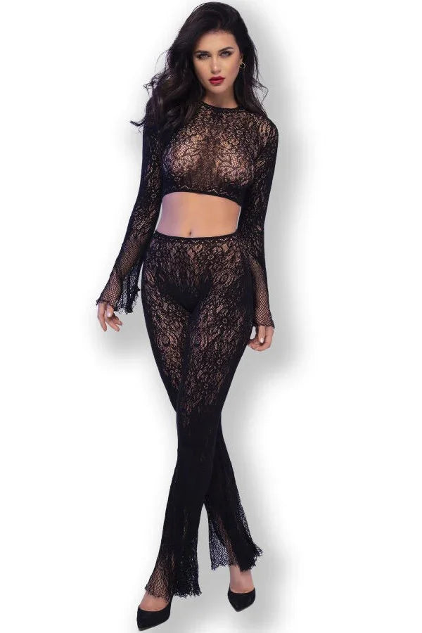 Ensemble pantalon résille CR4648 par Chilirose