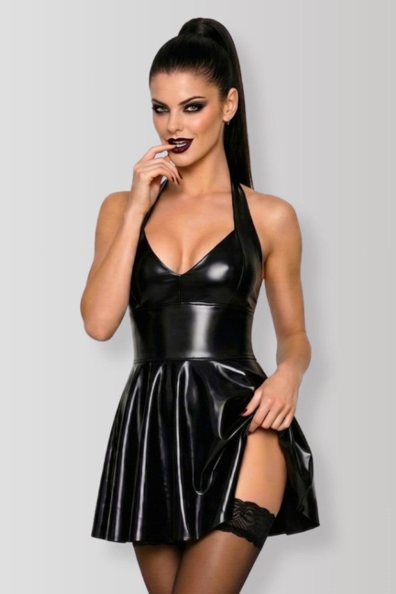 Mini-robe wetlook par Demoniq