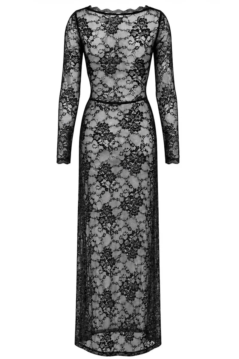 Langes Spitzenkleid F405