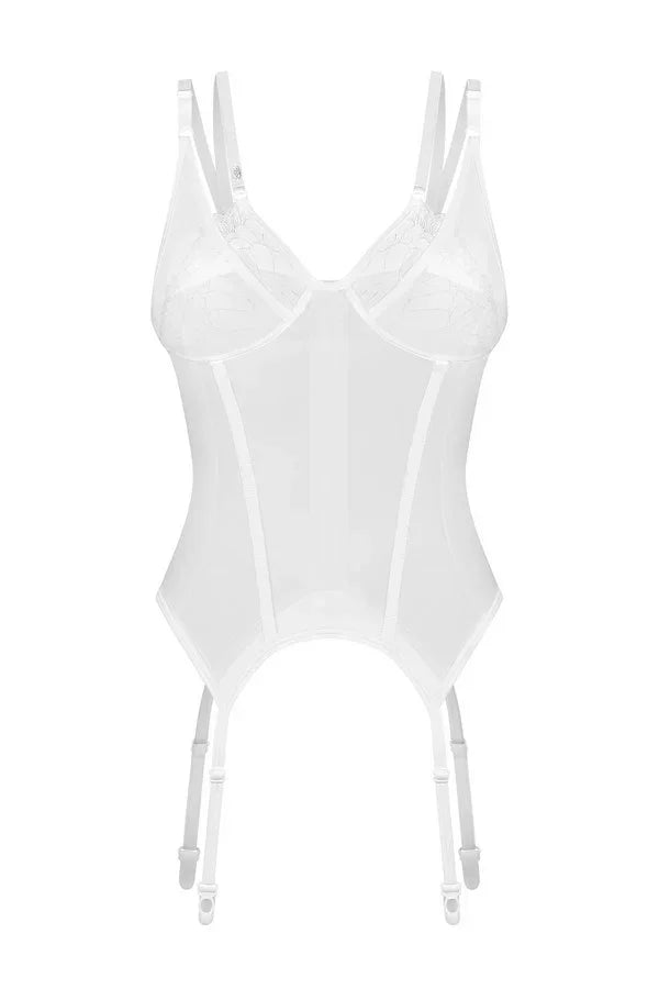 Guêpière Arrowel blanche par Obsessive