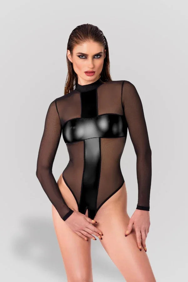 Body bi-matière Ligne Privée par Noir Handmade