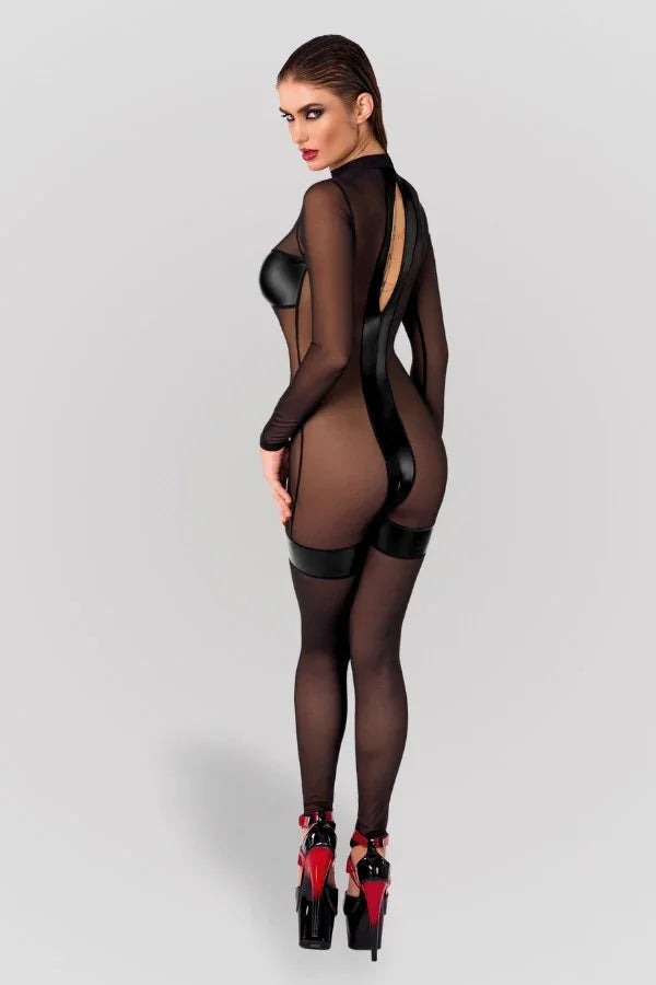 Combinaison bi-matière Ligne Privée par Noir Handmade