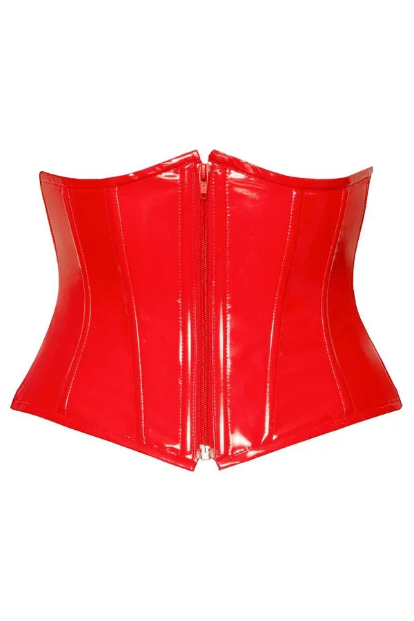 Corset ouvert vinyle rouge par Black Level