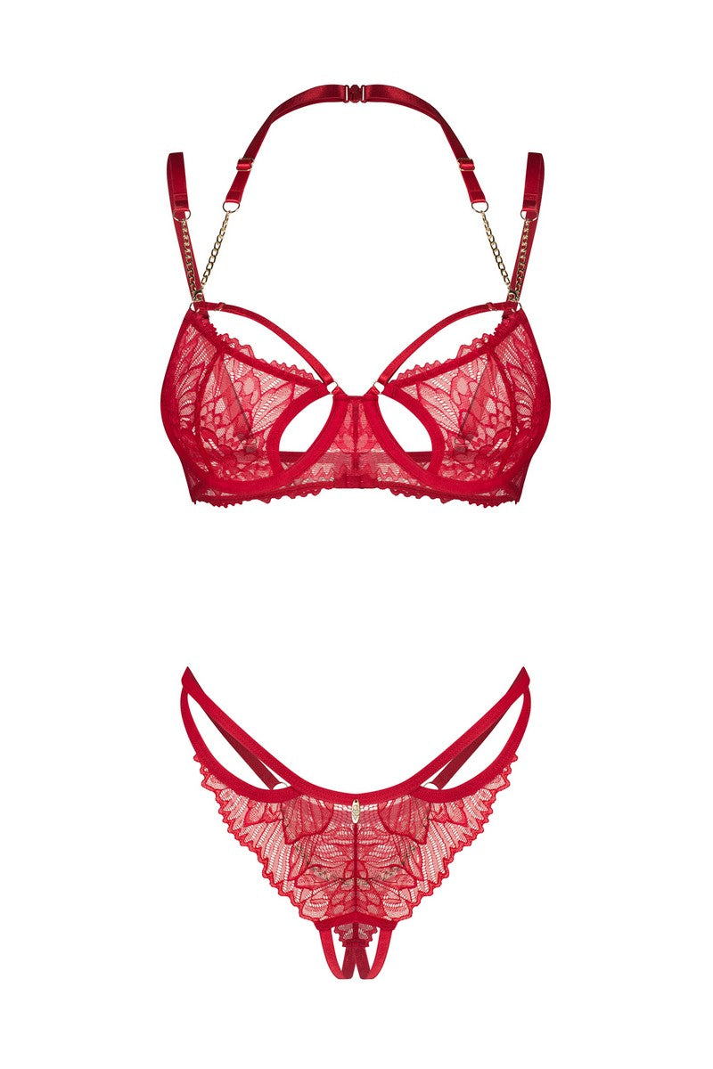 Rotes Dessous-Set Matildea