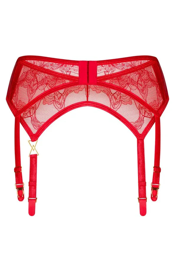 Porte-jarretelles rouge Aliosa par Obsessive