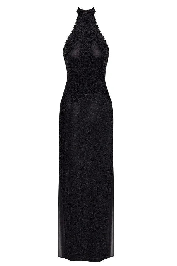 Robe longue Onyx F372 par Noir Handmade