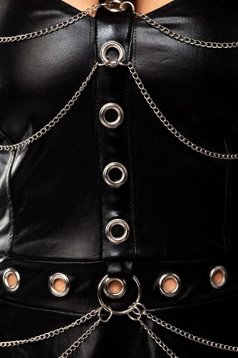 Robe patineuse wetlook par Saresia