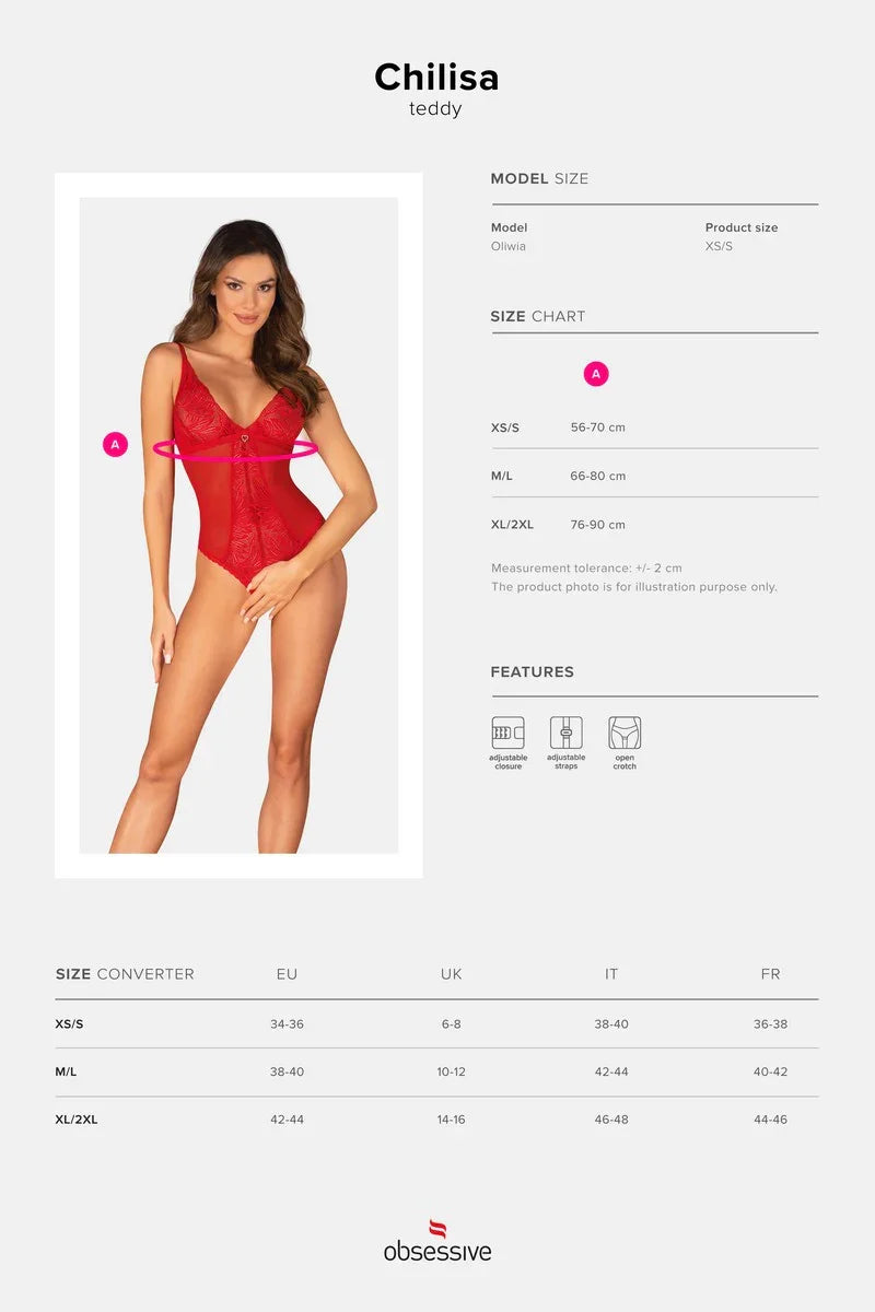 Body ouvert Chilisa (XL/2XL) par Obsessive