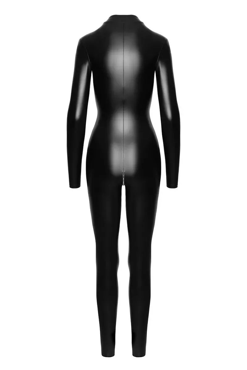 Combinaison intégrale wetlook F293 par Noir Handmade