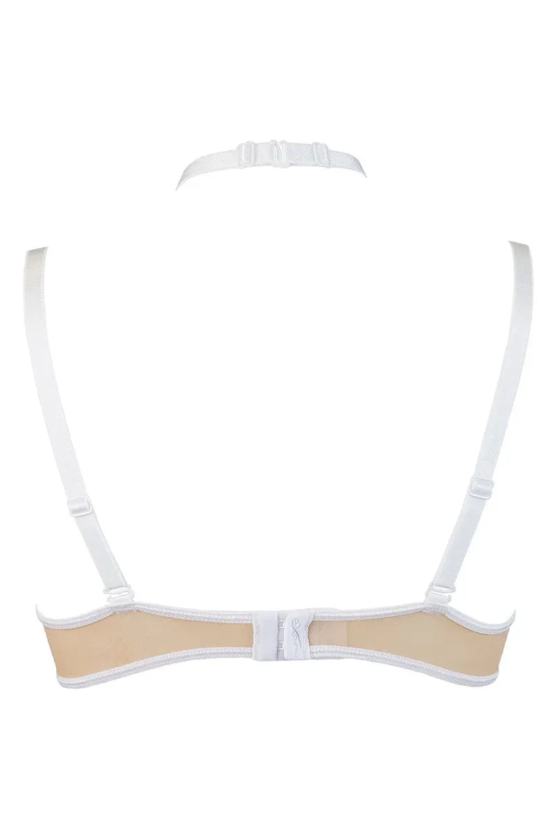 Soutien-gorge ouvert blanc V-9641 par Axami