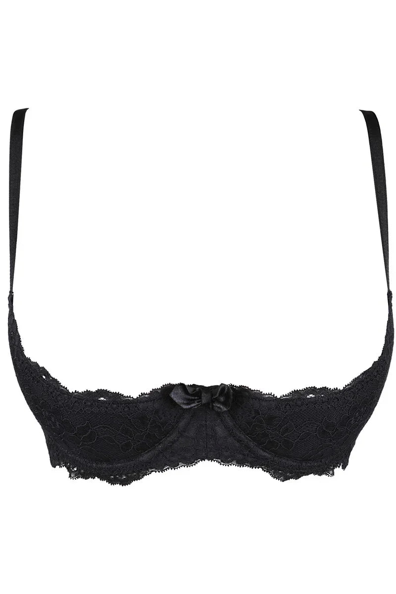 Soutien-gorge ouvert noir V-9811 par Axami