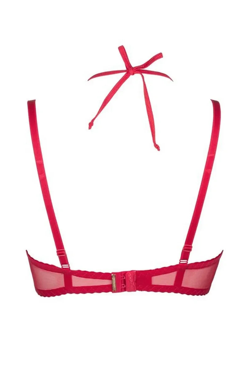 Soutien-gorge ouvert Rouge V-6481 (85D) par Axami