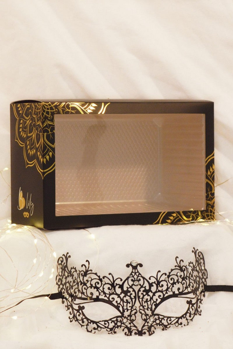 Barock-Venezianermaske mit Strass