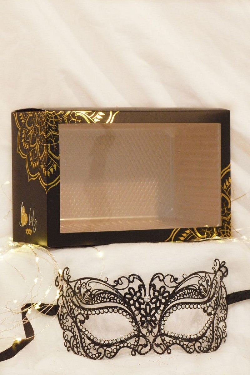 Florale Venezianermaske mit Strass