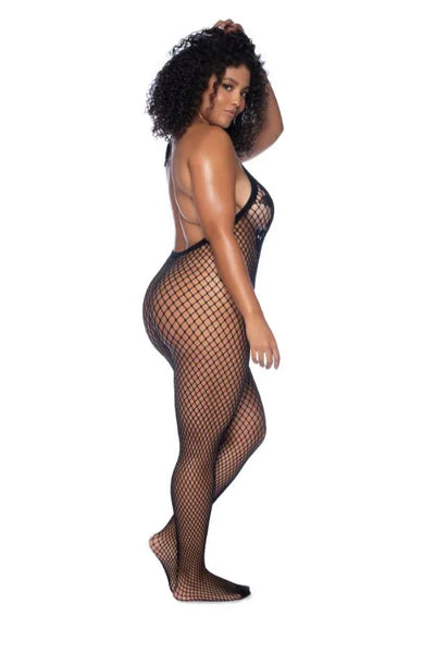 Combinaison dos-nu résille florale + par Mapalé lingerie