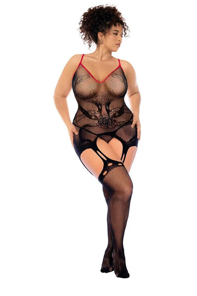 Combinaison résille Snake + par Mapalé lingerie