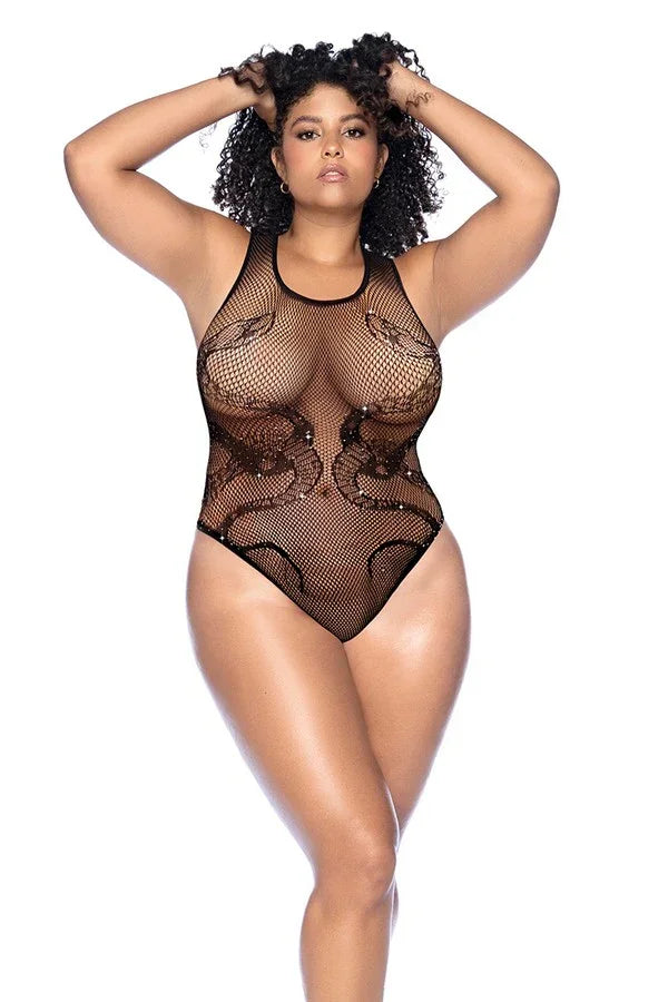 Body résille & strass Snake + par Mapalé lingerie