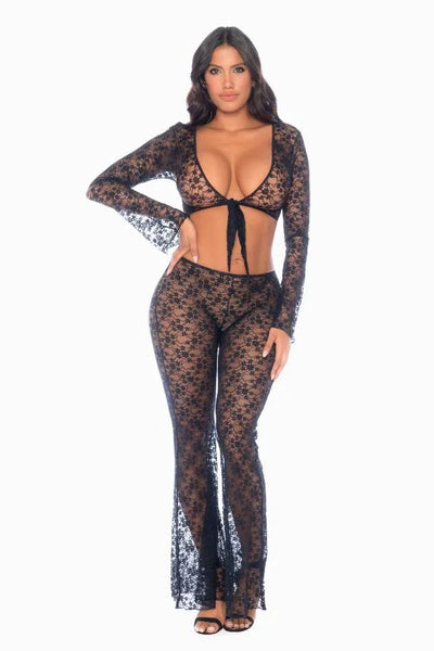 Tenue résille noire par Mapalé resort