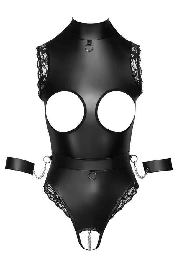 Body vinyle ouvert par Cottelli lingerie