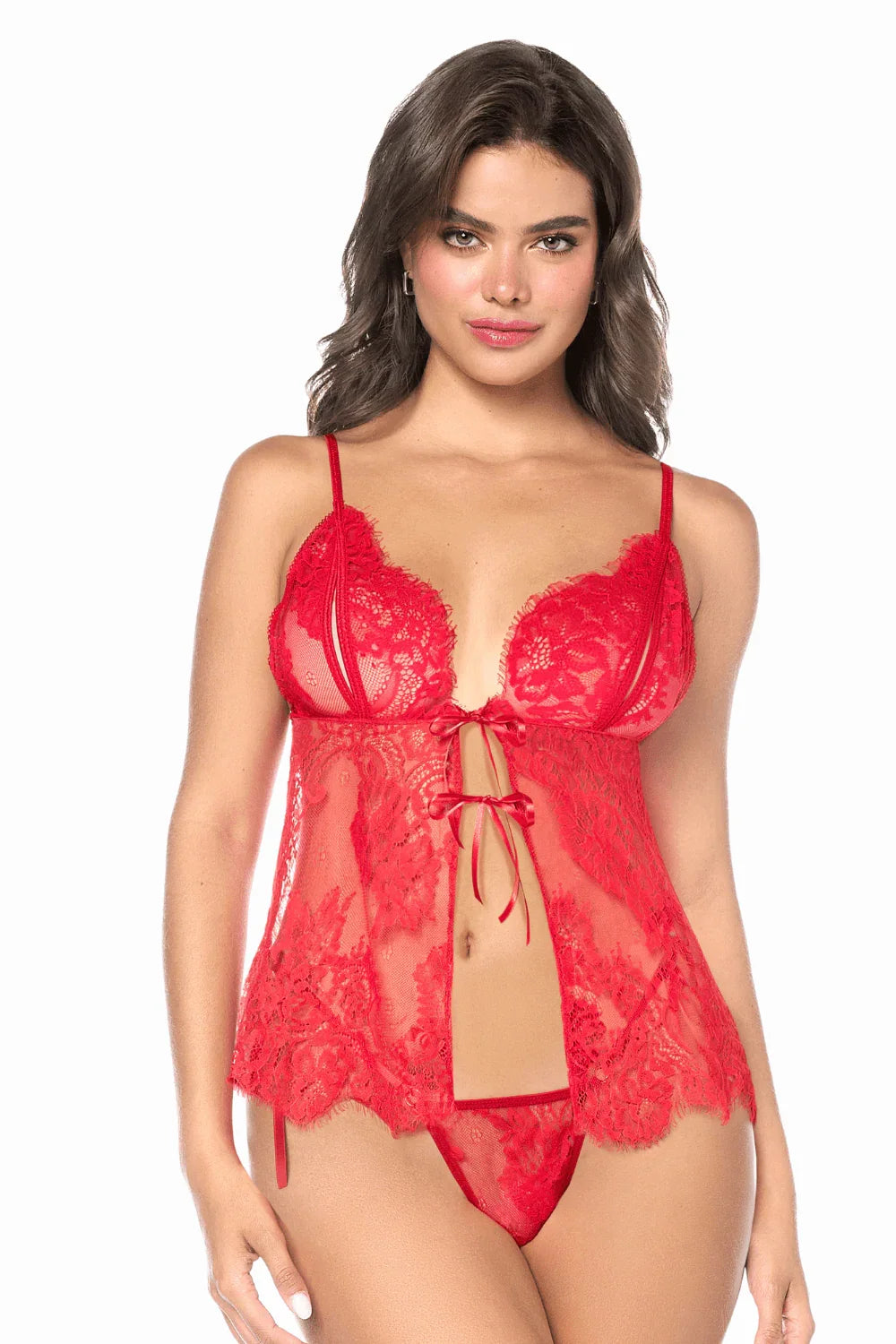 Babydoll espiègle rouge par Mapalé lingerie