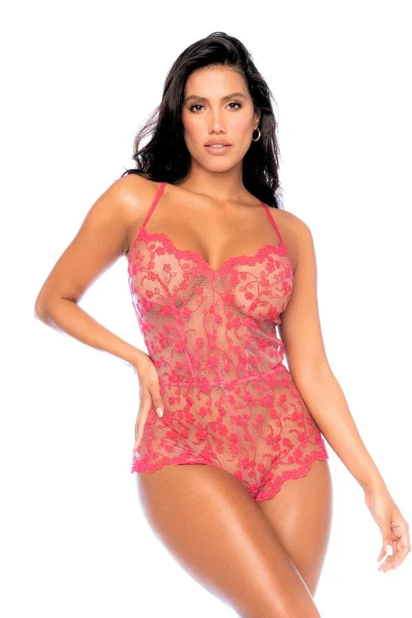 Combishort floral rose par Mapalé lingerie