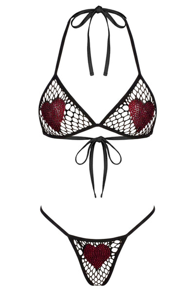 All Heart Fishnet-Dreieck-Set