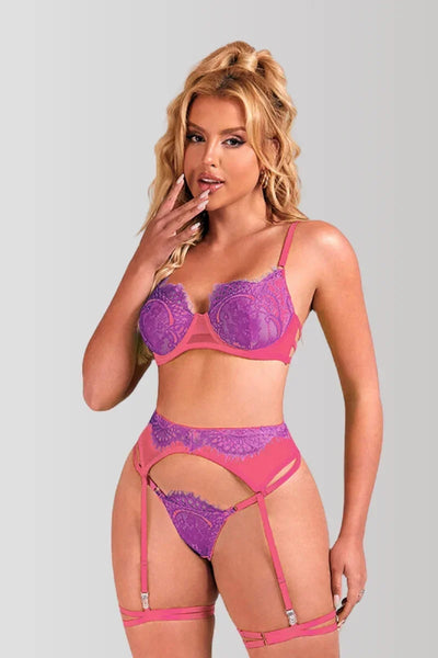 Lila 3-teiliges Set
