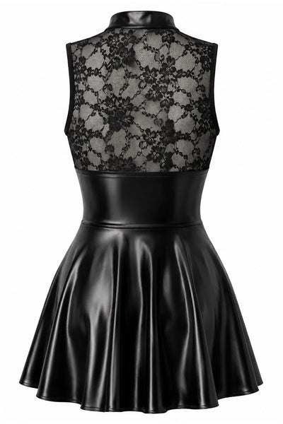Spitzen-Wetlook-Minikleid F404