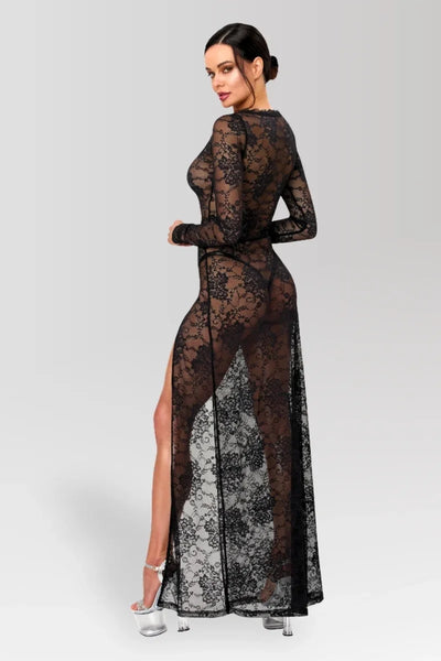 Langes Spitzenkleid F405