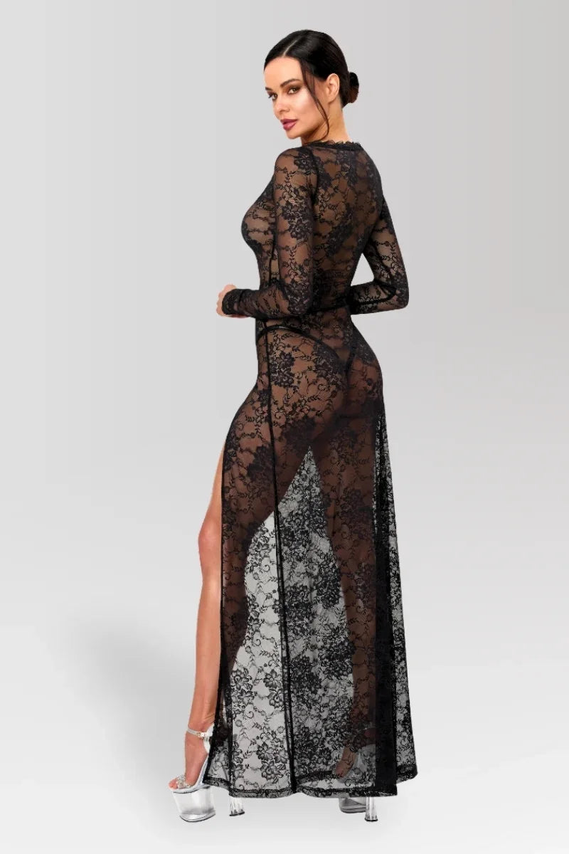 Langes Spitzenkleid F405