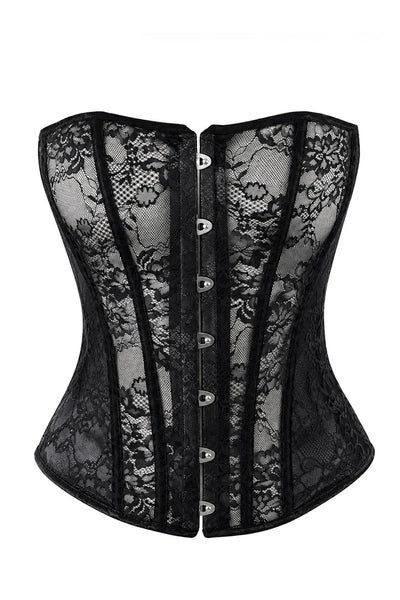 Spitzen-Wetlook-Korsett F406