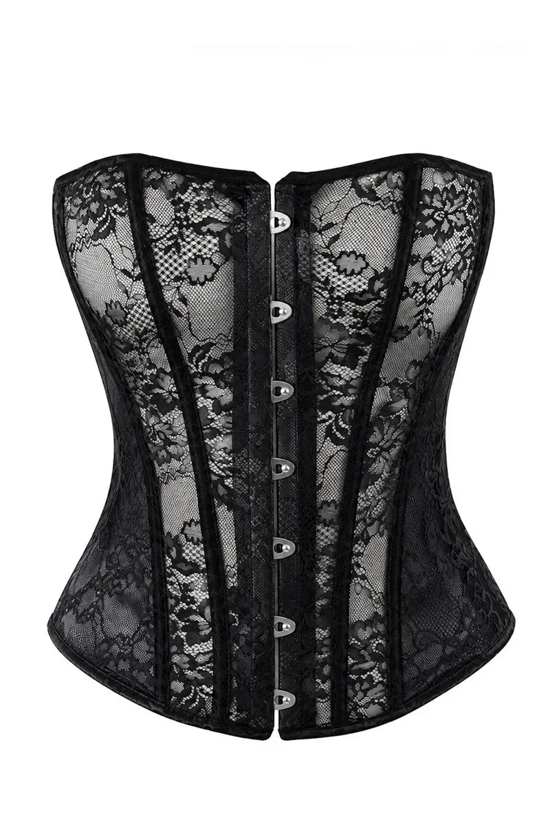 Spitzen-Wetlook-Korsett F406