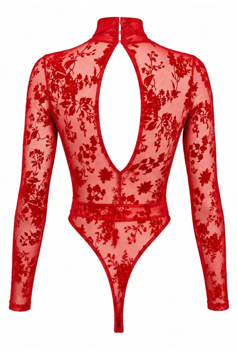 Roter Netz-Body F416