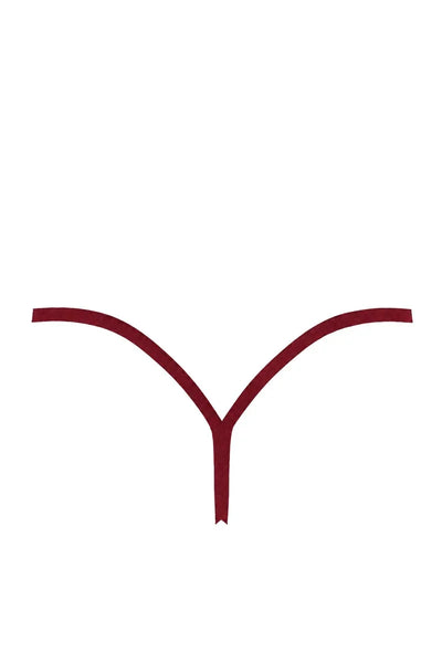 Bordeauxroter Netz-String F426