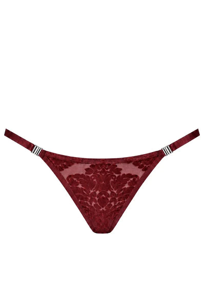 Bordeauxroter Netz-String F426