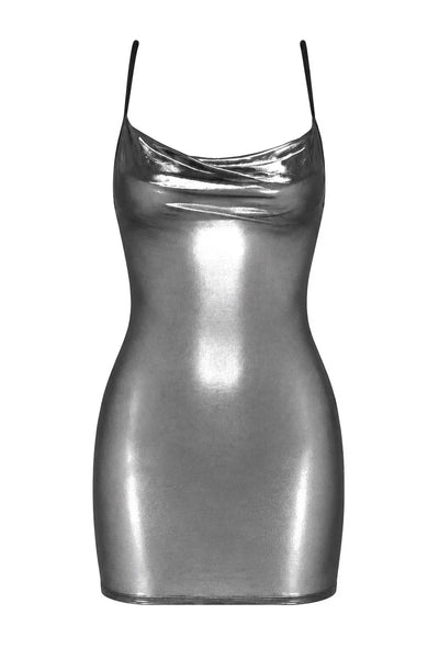 Kurzes Metallic-Kleid F428