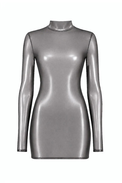 Metallic rückenfreies Minikleid F431