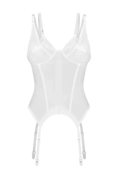 Guêpière Arrowel blanche par Obsessive