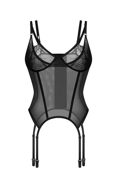 Guêpière Arrowel noire par Obsessive