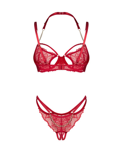 Rotes Dessous-Set Matildea