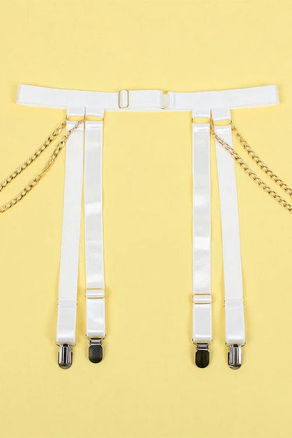 Body + jarretelles blanc Désirée par Subblime