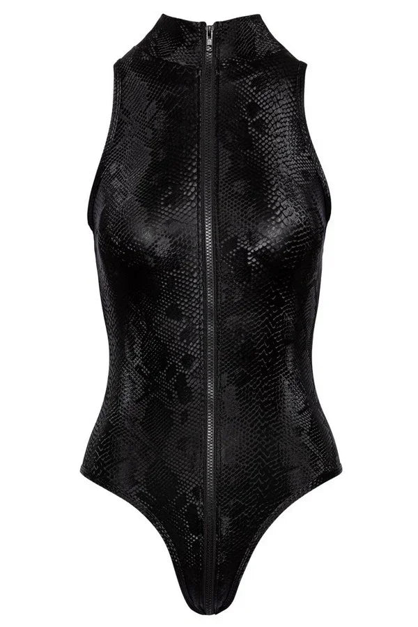 Body peau de serpent noir par Cottelli lingerie