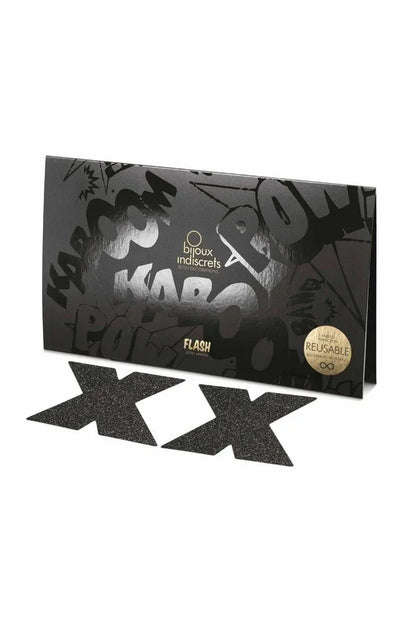 Cache-tétons Flash croix scintillantes par Bijoux Indiscrets