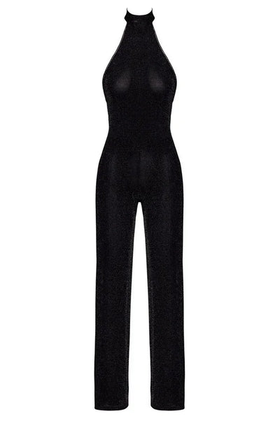 Combinaison résille dos-nu Ligne Privée par Noir Handmade