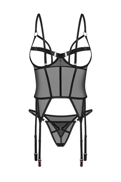 Corset ouvert & string Euridia par Obsessive