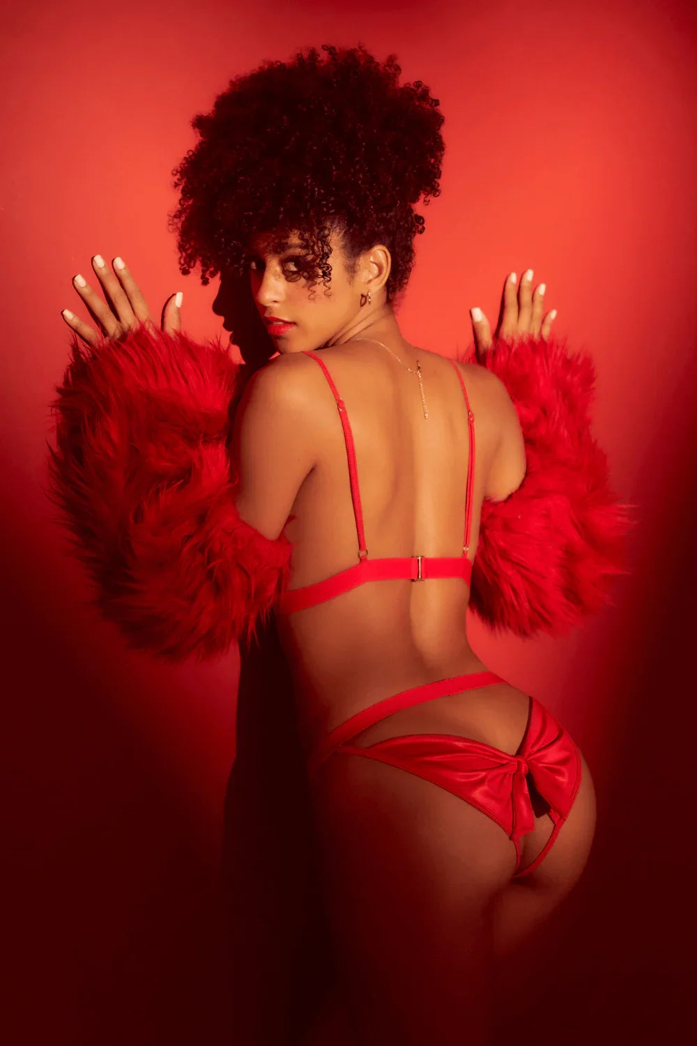 Ensemble cadeau noeuds rouges par Mapalé lingerie